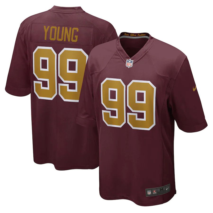 Men Washington Redskins 99 Chase Young Nike Burgundy Alternate Game NFL Jersey